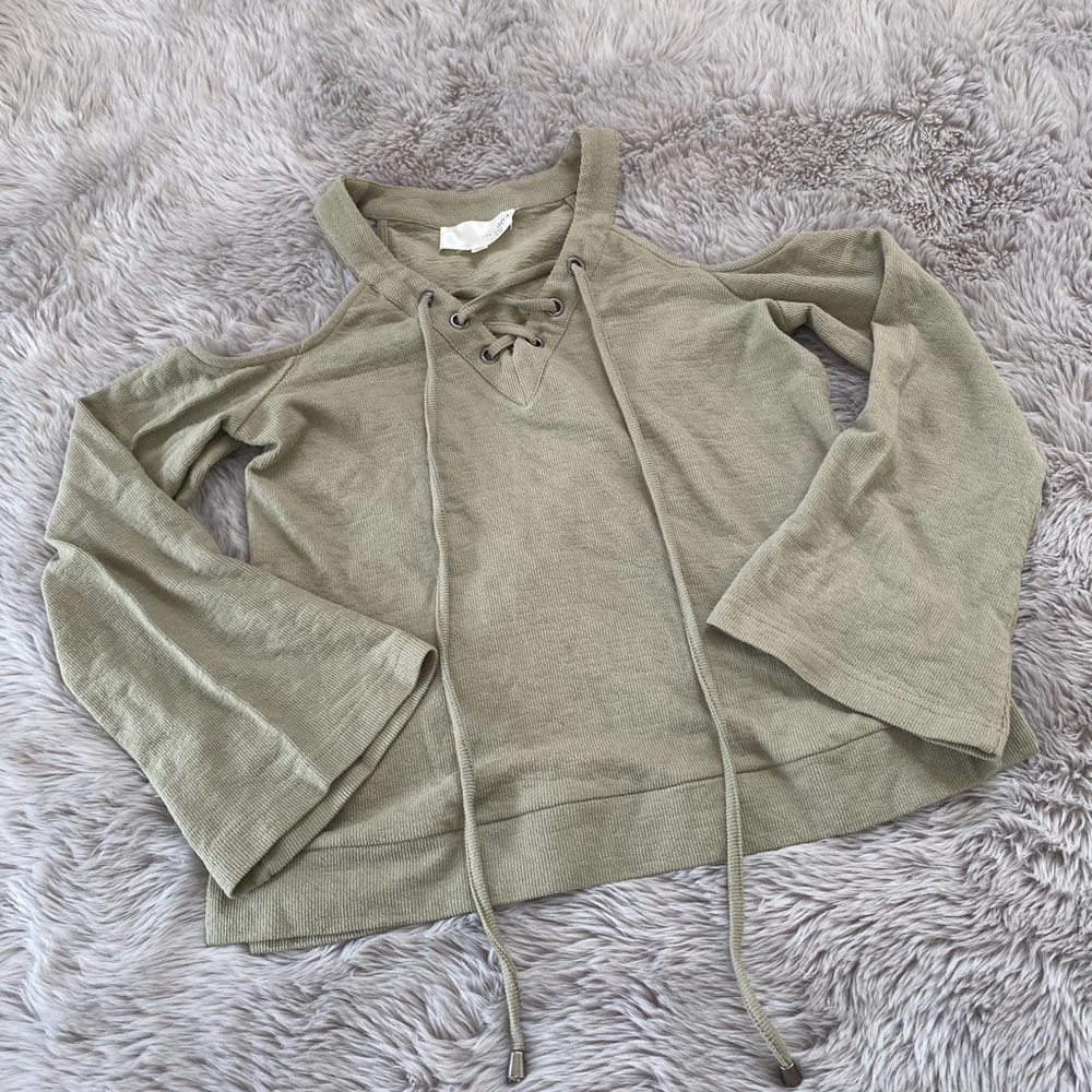 J.o.a 3/4 wide sleeve top